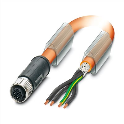 1424099§SAC-4P-10,0-PUR/M12FSS PE SH - 電源線