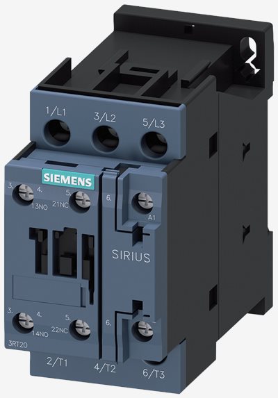 3RT2023-1AN20§power contactor, AC-3 9 A, 4 kW / 400 V 1 NO + 1 NC, 220 V AC 50 / 60 Hz, 3-pole, Size S0, screw terminal