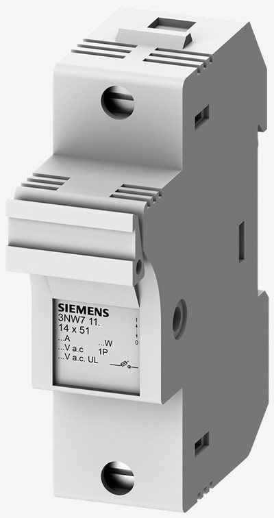 3NW7111§SENTRON, cylindrical fuse holder, 14x51 mm, 1-pole, In: 50 A, Un AC: 690 V