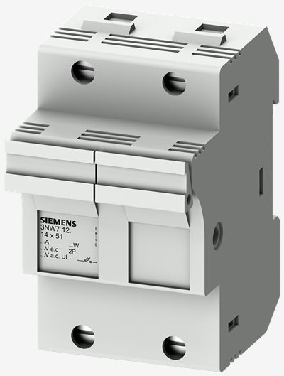 3NW7121§SENTRON, cylindrical fuse holder, 14x51 mm, 2-pole, In: 50 A, Un AC: 690 V