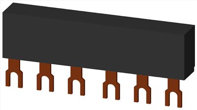 3RV1915-1AB§3-phase busbars Modular spacing 45 mm for 2 switches Fork shape connections