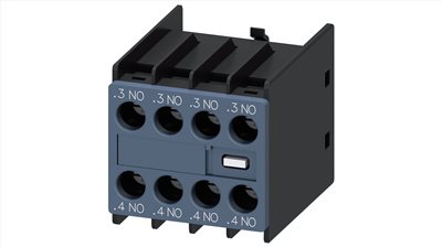 3RH2911-1FA40§Auxiliary switch on the front, 4 NO Current path 1 NO, 1 NO, 1 NO, 1 NO for 3RH and 3RT screw terminal .3/.4, .3/.4, .3/.4, .3/.4