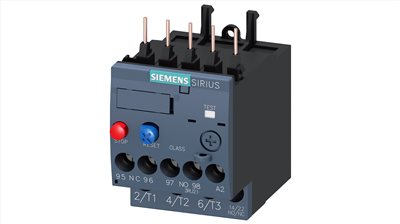 3RU2116-1AB0§Overload relay 1.1...1.6 A Thermal For motor protection Size S00, Class 10 Contactor mounting Main circuit: Screw Auxiliary circuit: Screw Manual-Automatic-Reset