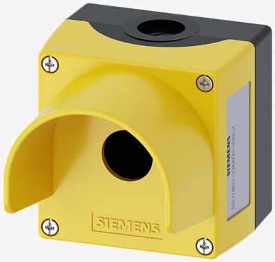 3SU1801-0AA00-0AC2§Enclosure for command devices, 22 mm, round, Enclosure material plastic, Enclosure top part yellow, 1 control point plastic, with protective collar, without equipment